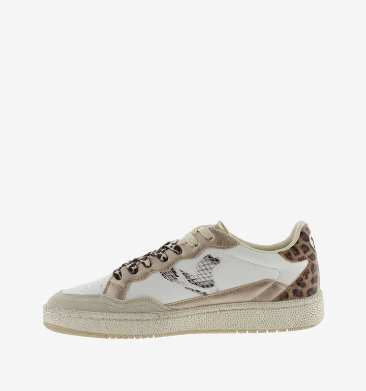 VICTORIA Sneakers White Smash Leopard mix