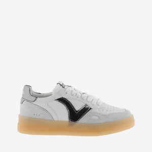 VICTORIA Sneakers White Split Leather Gun