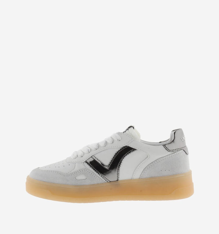 VICTORIA Sneakers White Split Leather Gun