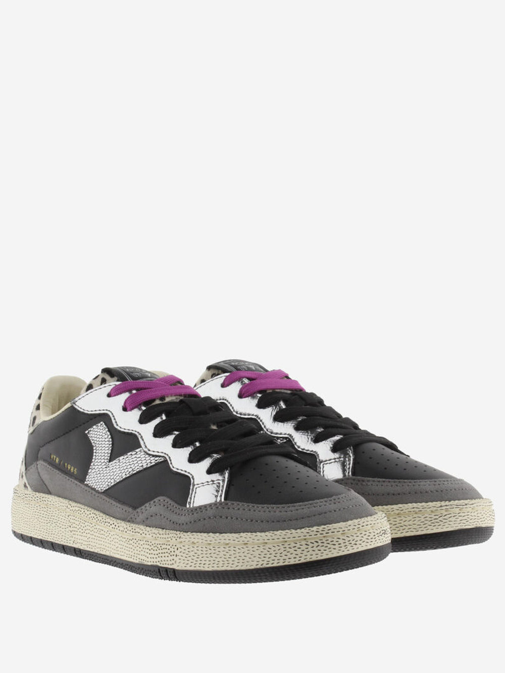 VICTORIA Sneakers Zwart Smash Animal Print